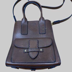 Frye Casey Mini North South NS Tote Purse Crossbody Dark Brown Boho Leather